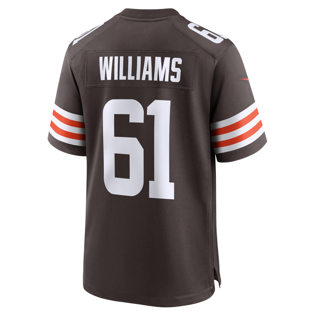 Cleveland Browns Chris Williams Brown Team Game Jersey product image 5, provided for visual reference and product detail