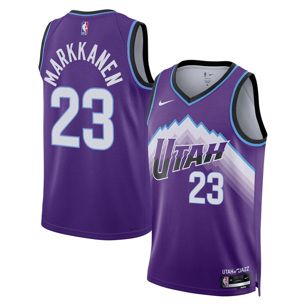 Lauri Markkanen Utah Jazz Icon Edition Replica Swingman Jersey - Purple - Youth product image 2, provided for visual