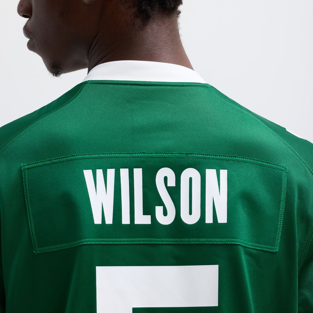 New York Jets Garrett Wilson Legacy Green Game Jersey product image 18, provided for visual reference and product detail