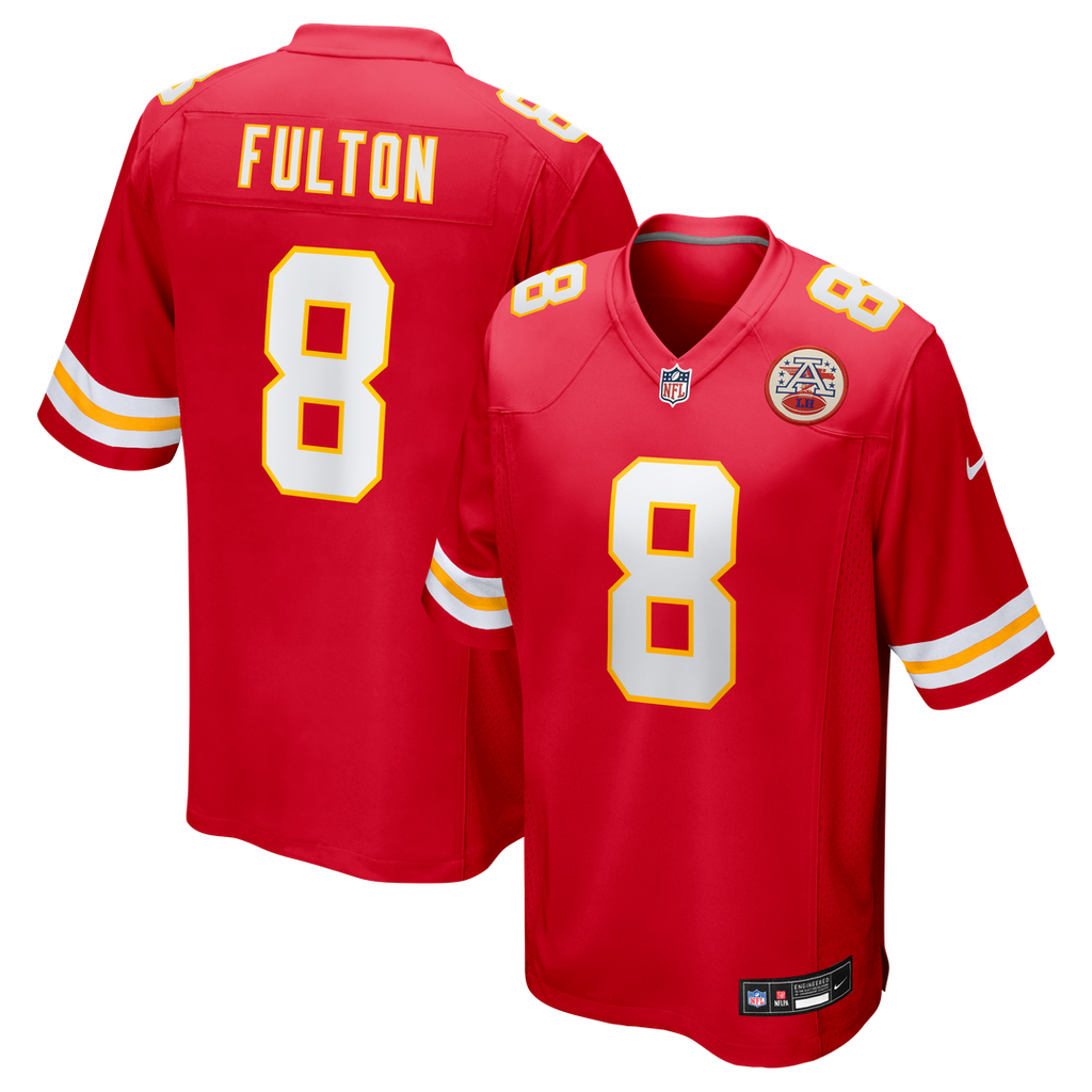Kansas City Chiefs Kristian Fulton Red Team Game Jersey product image 1, provided for visual reference and product detail