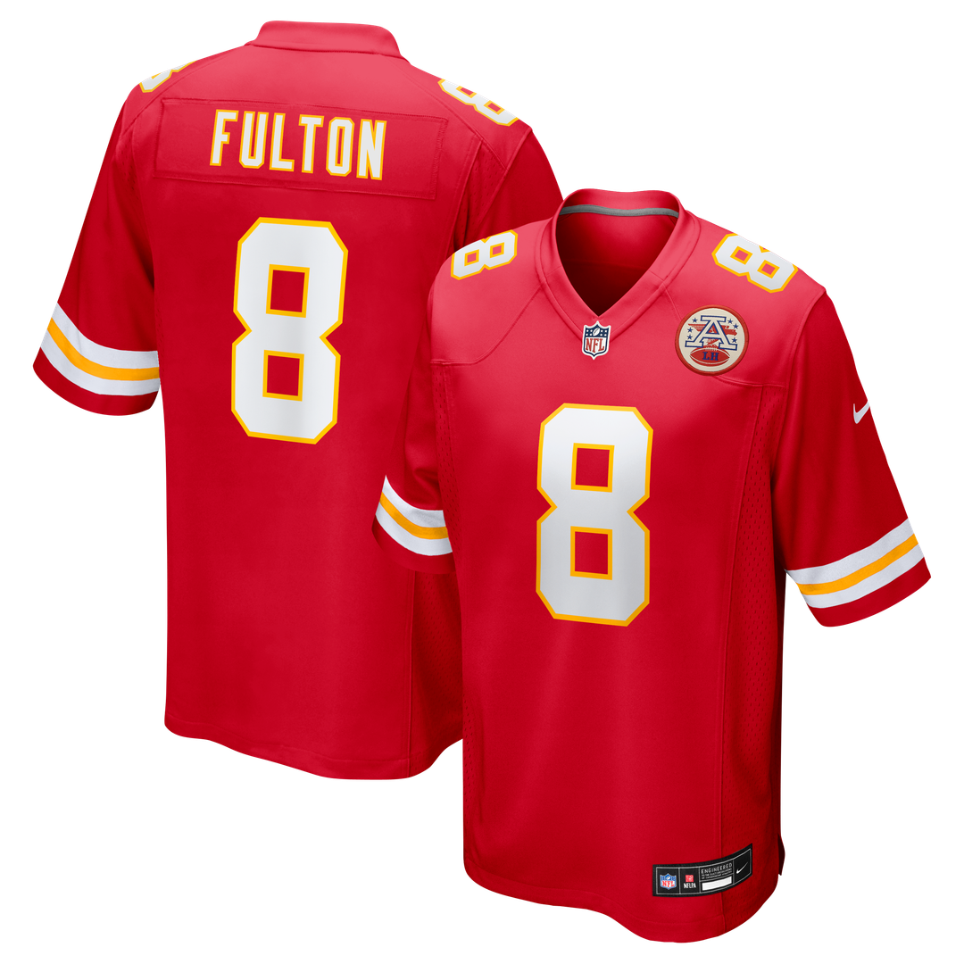 Kansas City Chiefs Kristian Fulton Red Team Game Jersey product image 1, provided for visual reference and product detail