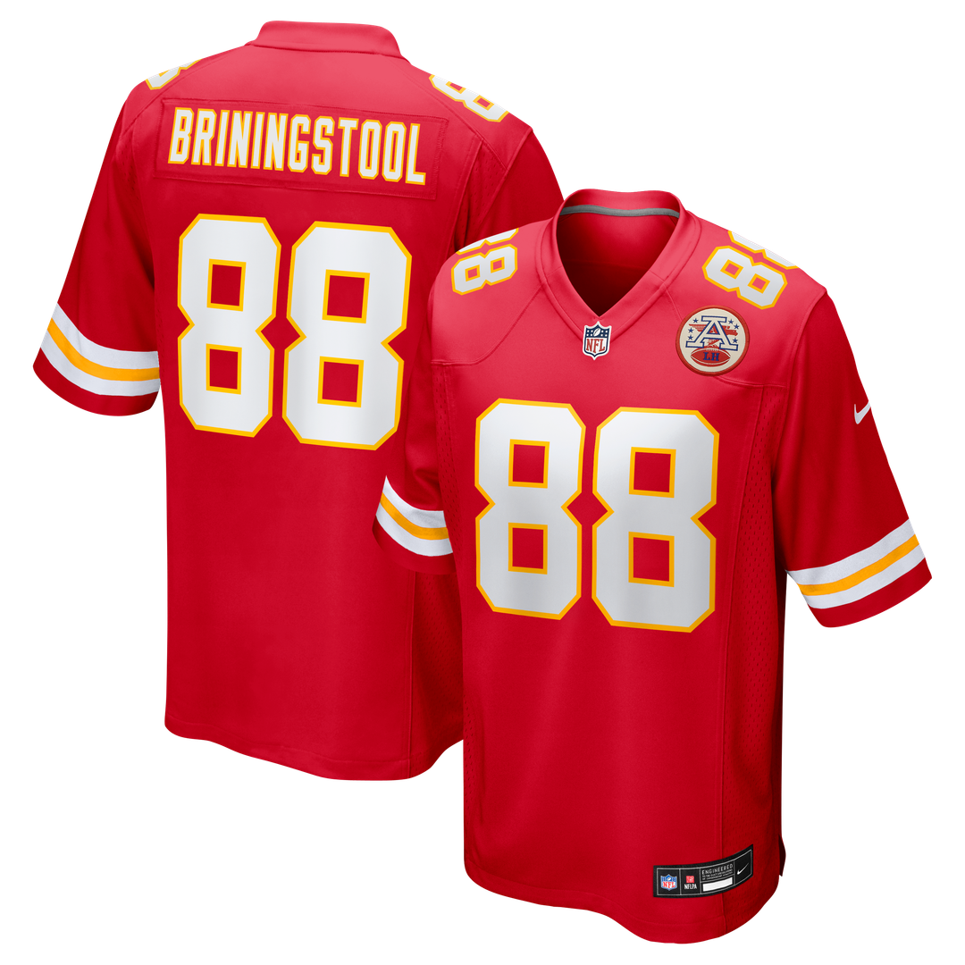 Kansas City Chiefs Jake Briningstool Red Team Game Jersey product image 1, provided for visual reference and product detail