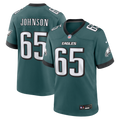 Philadelphia Eagles Lane Johnson Midnight Green Team Game Jersey product image 1, provided for visual reference and product