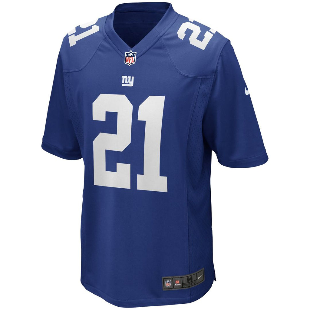 New York Giants Tiki Barber Royal Game Retired Player Jersey product image 2, provided for visual reference and product
