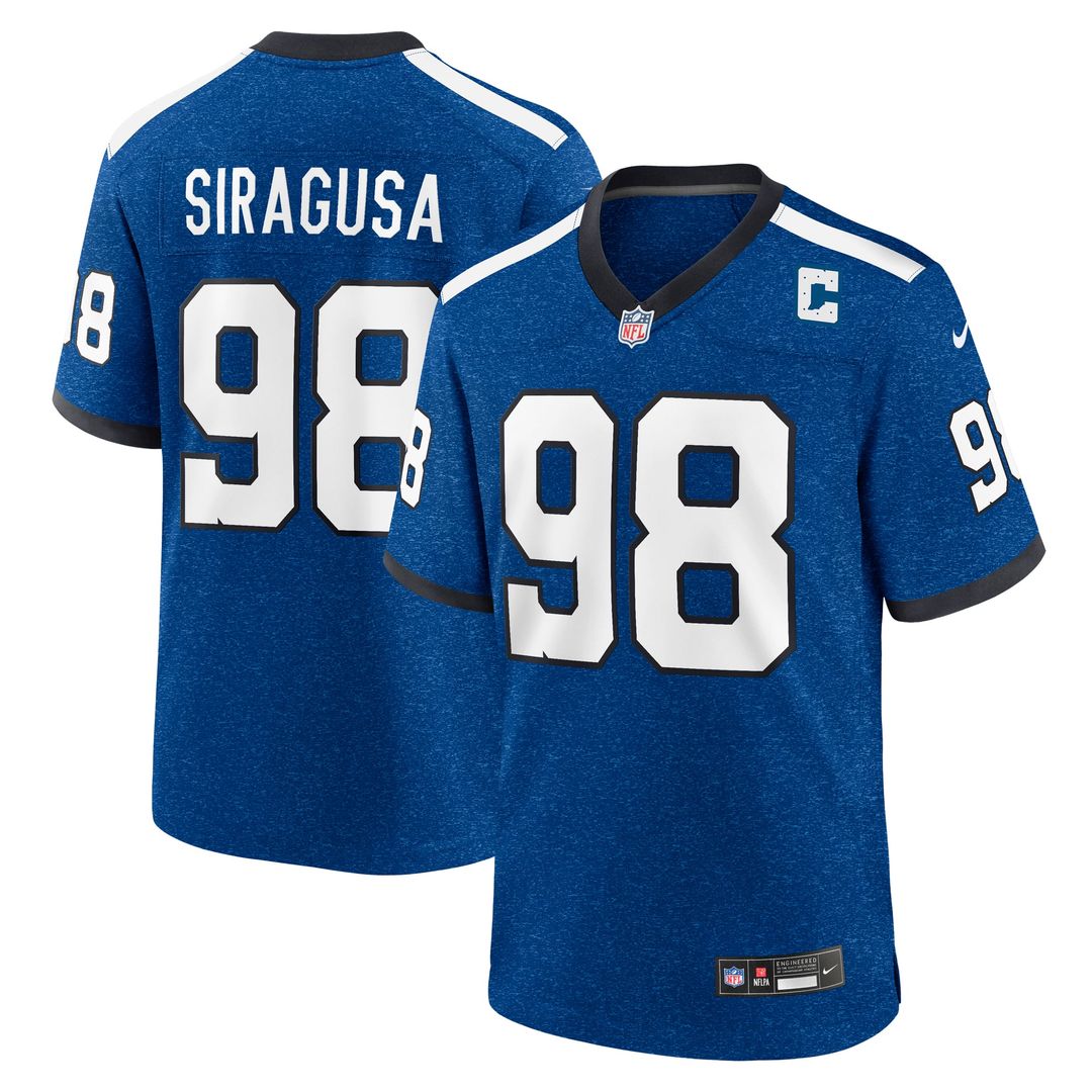 Indianapolis Colts Tony Siragusa Blue Retired Player Alternate Game Jersey product image 1, provided for visual reference