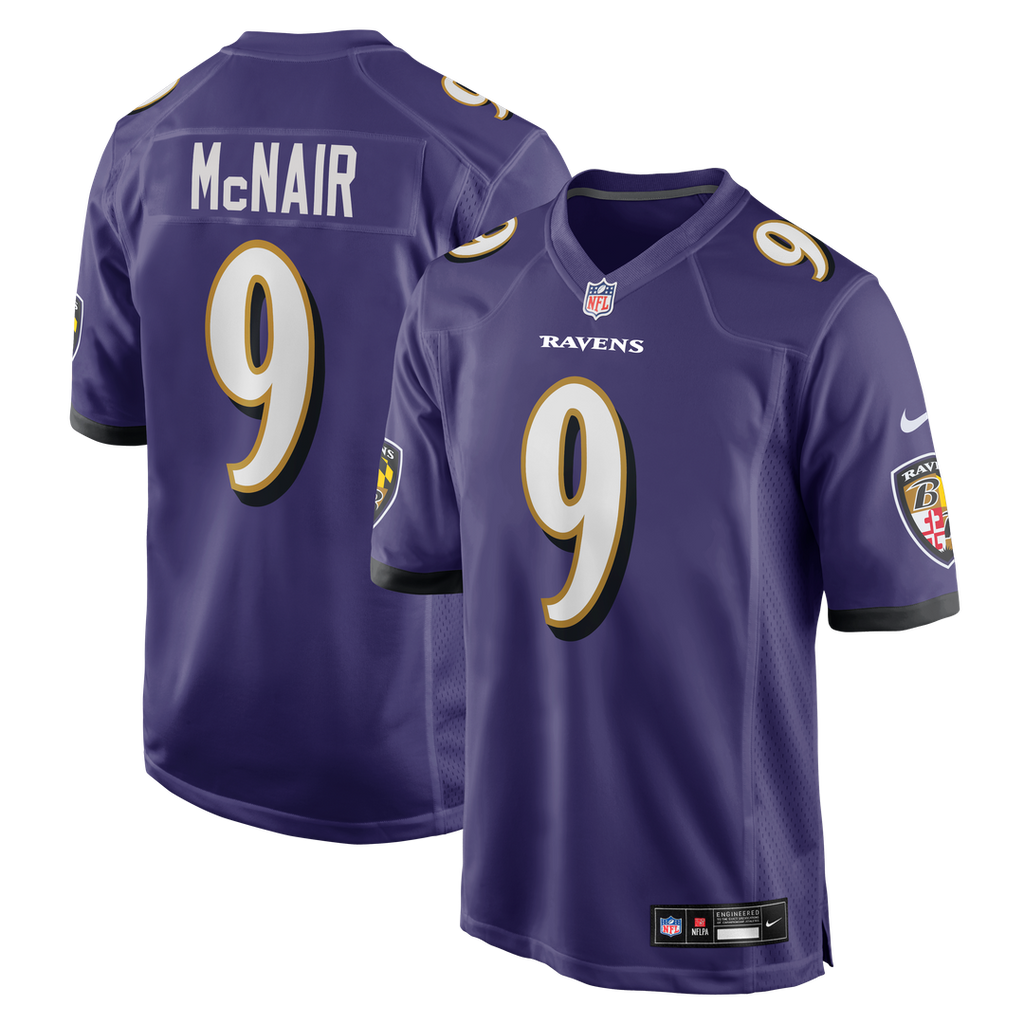 Baltimore Ravens Steve McNair Purple Game Retired Player Jersey product image 1, provided for visual reference and product
