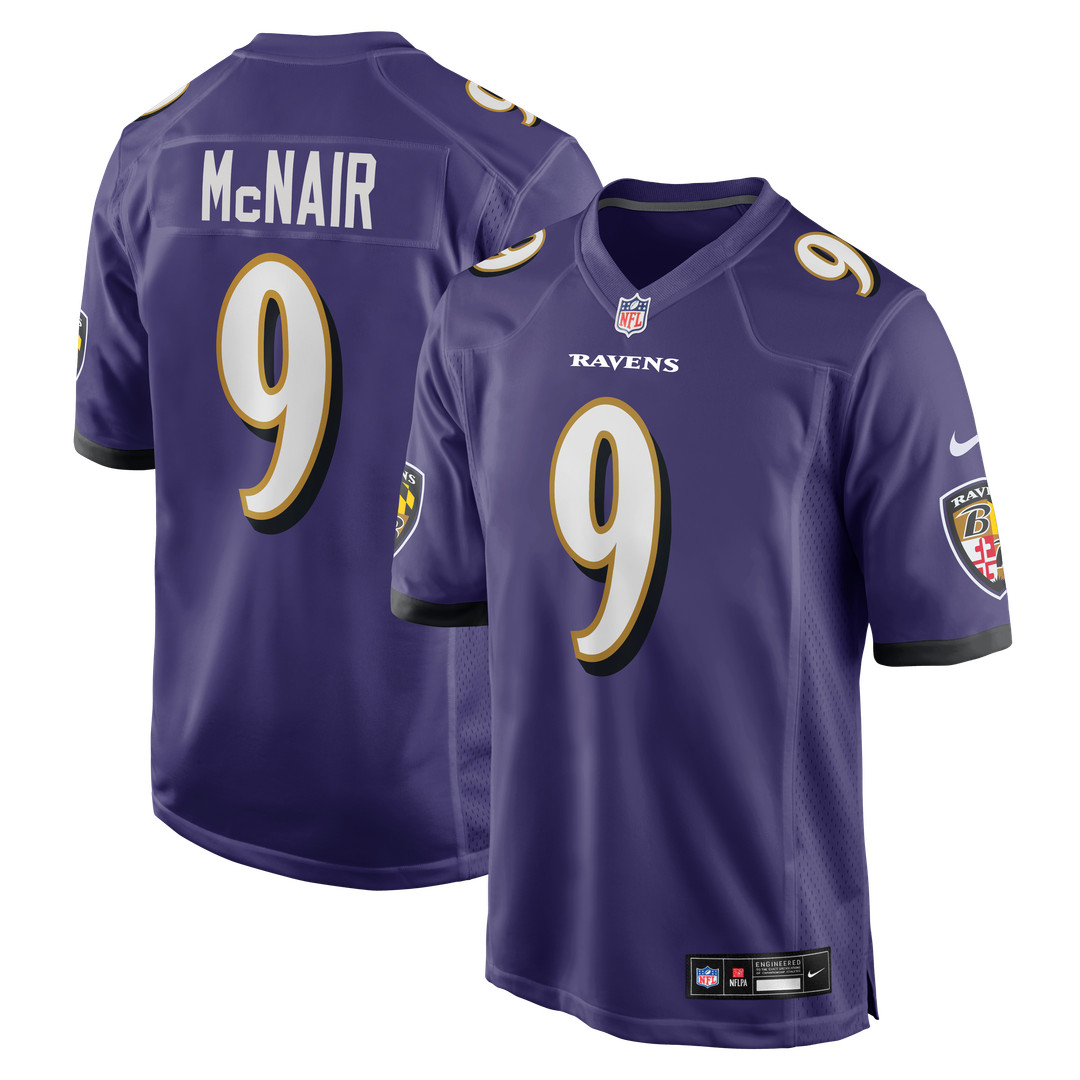 Baltimore Ravens Steve McNair Purple Game Retired Player Jersey product image 1, provided for visual reference and product