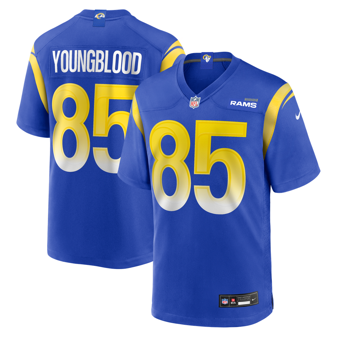 Los Angeles Rams Jack Youngblood Royal Game Retired Player Jersey product image 1, provided for visual reference and product