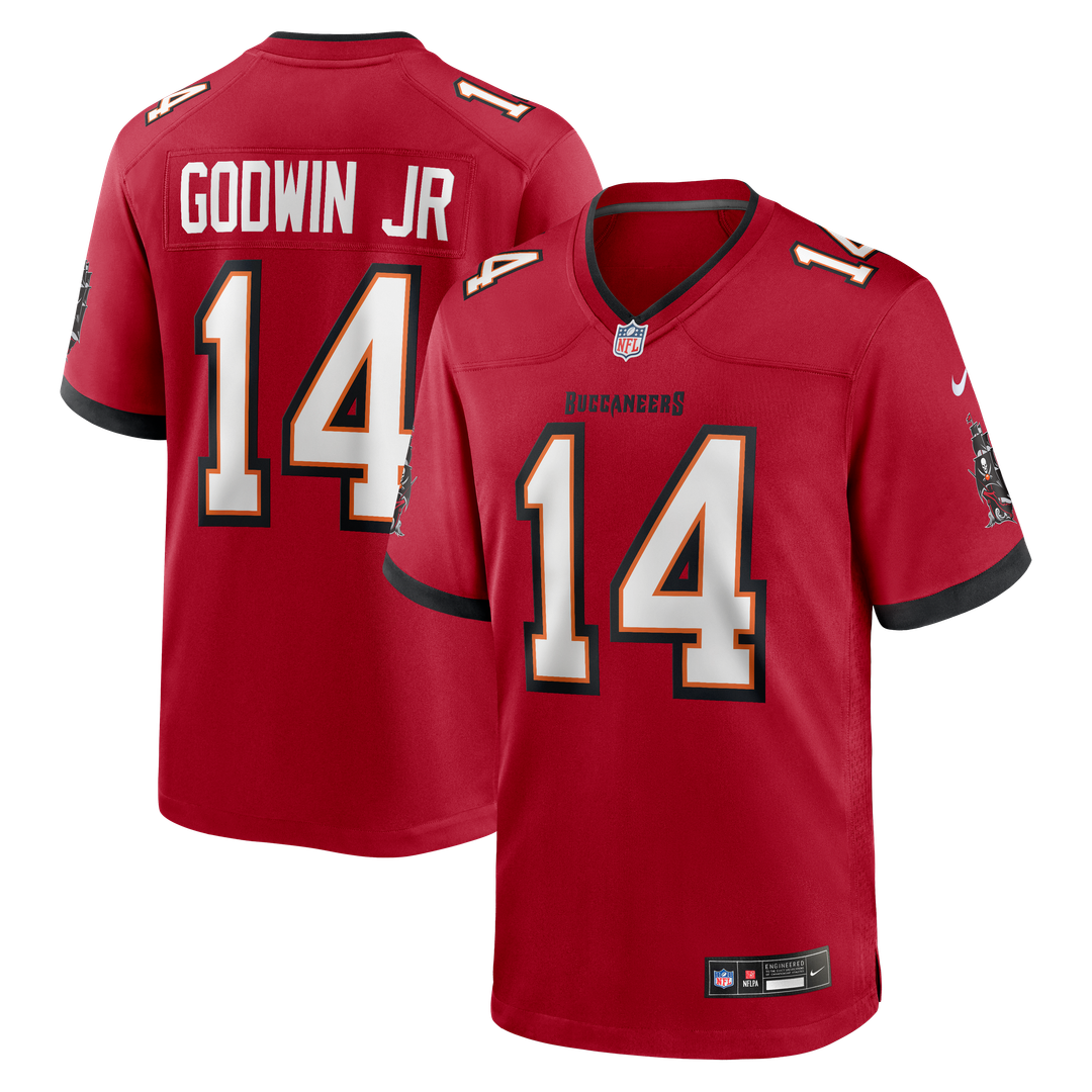 Tampa Bay Buccaneers Chris Godwin Jr. Red Game Player Jersey product image 1, provided for visual reference and product