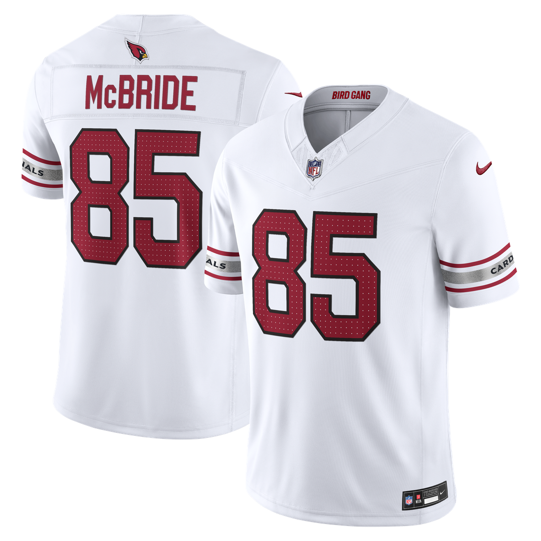 Arizona Cardinals Trey McBride White Vapor F.U.S.E. Stitched Limited Jersey product image 1, provided for visual reference