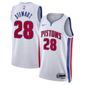 Detroit Pistons Association Edition Swingman Basketball Jersey - White - Isaiah Stewart - Unisex product image 1, provided