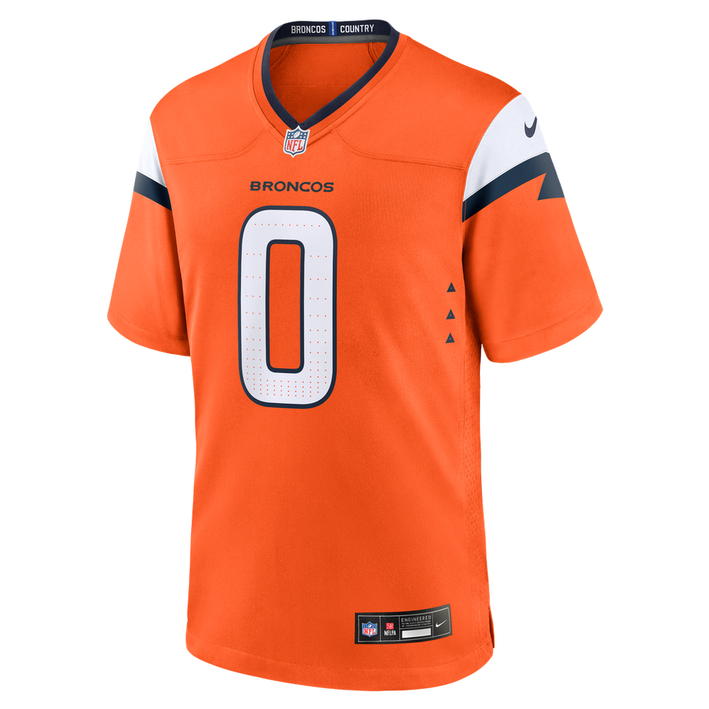 Denver Broncos Jonathon Cooper Orange Team Game Jersey product image 2, provided for visual reference and product detail