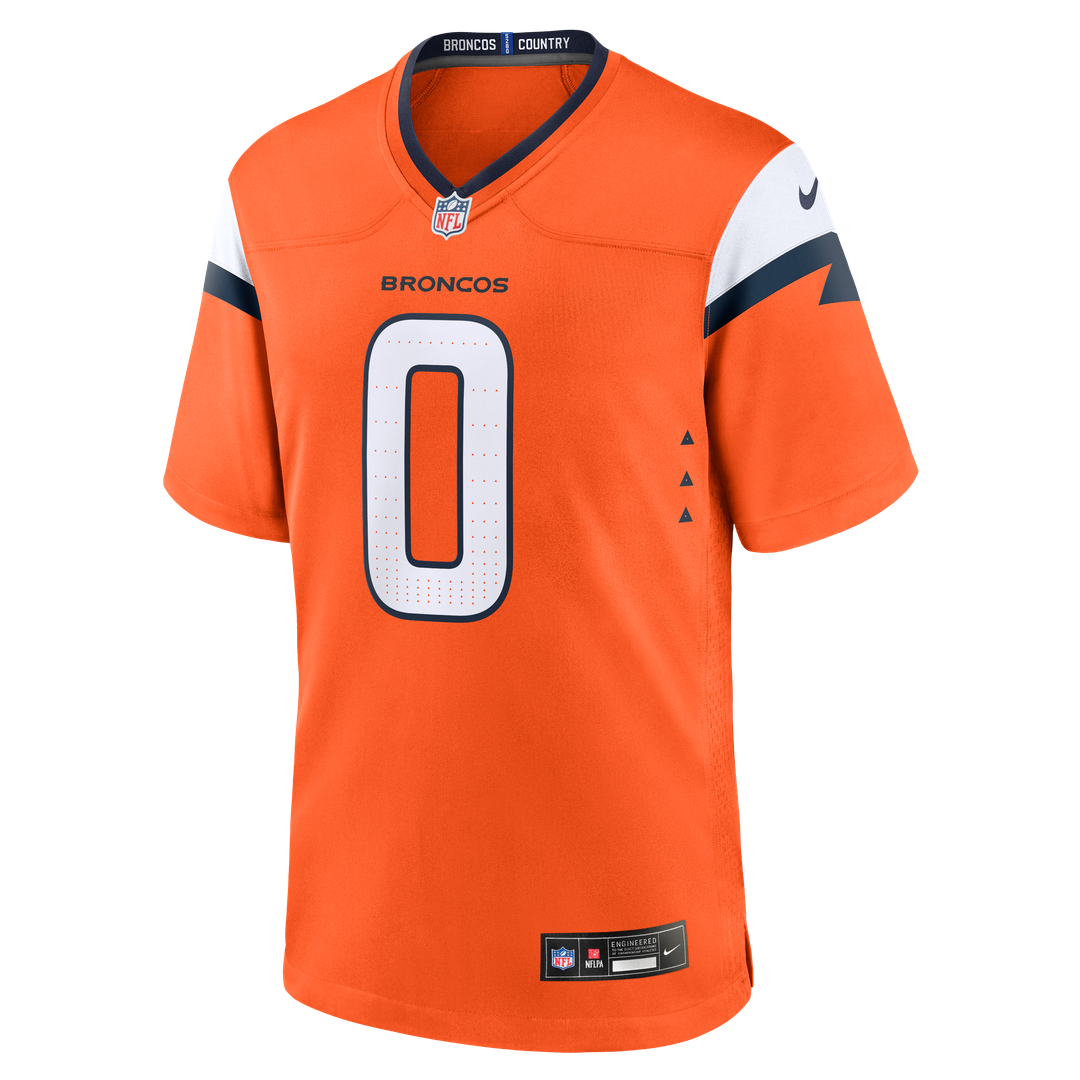 Denver Broncos Jonathon Cooper Orange Team Game Jersey product image 2, provided for visual reference and product detail