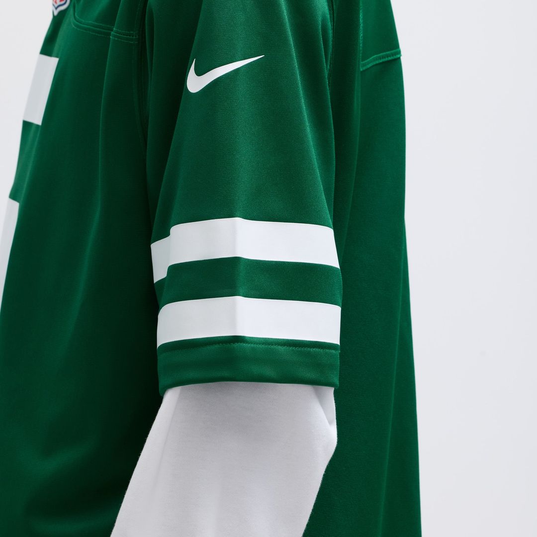 New York Jets Garrett Wilson Legacy Green Game Jersey product image 10, provided for visual reference and product detail