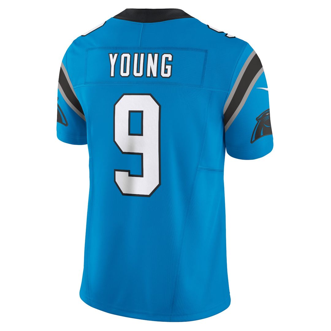 Carolina Panthers Bryce Young Blue Vapor F.U.S.E. Limited Jersey product image 3, provided for visual reference and product