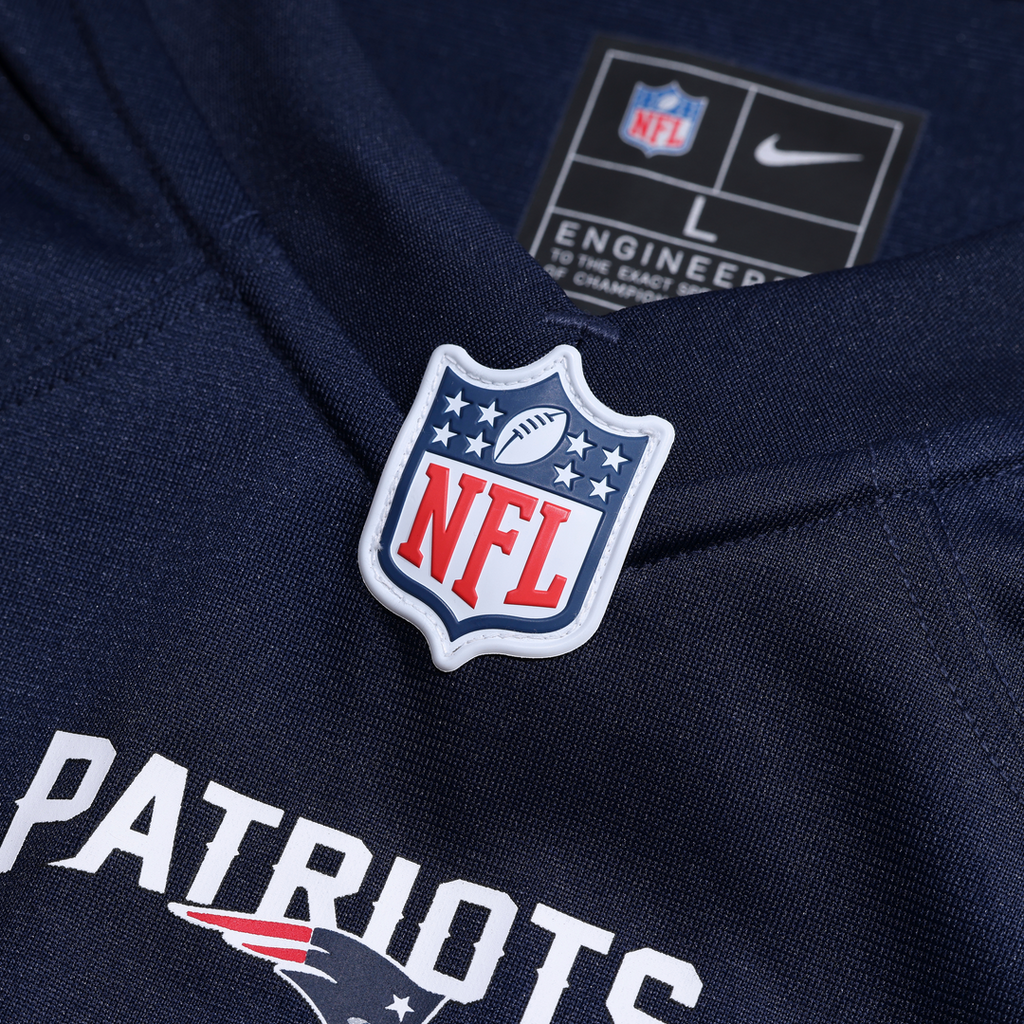 New England Patriots K.J. Britt Navy Team Game Jersey product image 6, provided for visual reference and product detail