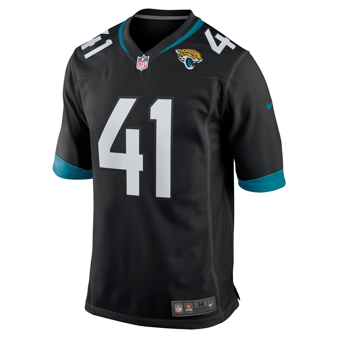 Jacksonville Jaguars Josh Hines-Allen Black Alternate Game Jersey product image 2, provided for visual reference and product