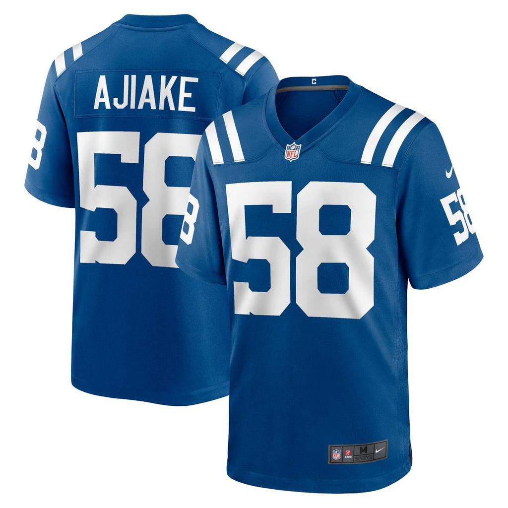 Indianapolis Colts Austin Ajiake Royal Game Jersey product image 1, provided for visual reference and product detail review
