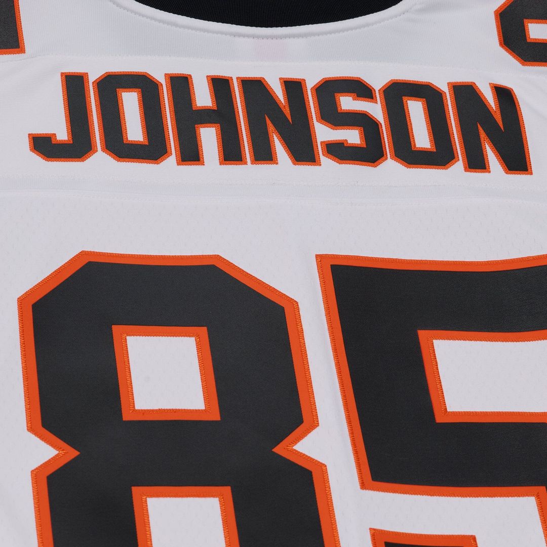 Cincinnati Bengals Chad Johnson White 2001 Legacy Replica Player Jersey product image 7, provided for visual reference and