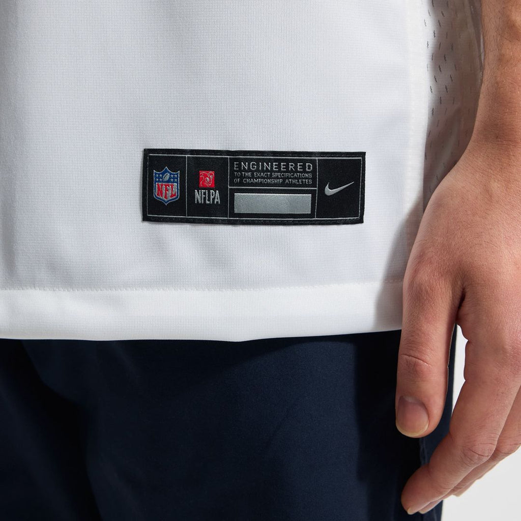 New England Patriots Christian Gonzalez White Game Jersey product image 8, provided for visual reference and product detail