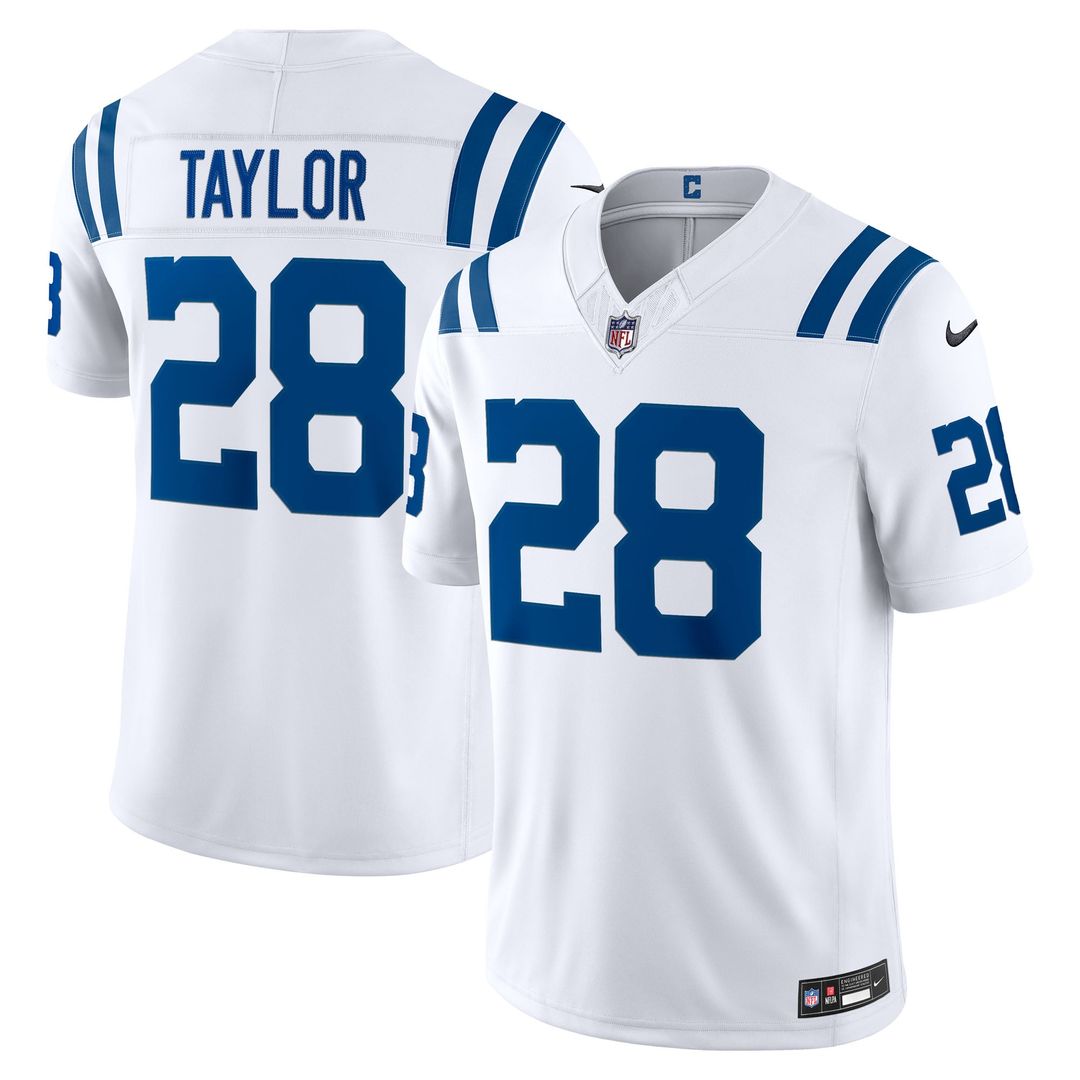 Indianapolis Colts Jonathan Taylor White Vapor F.U.S.E. Stitched Limited Jersey product image 4, provided for visual
