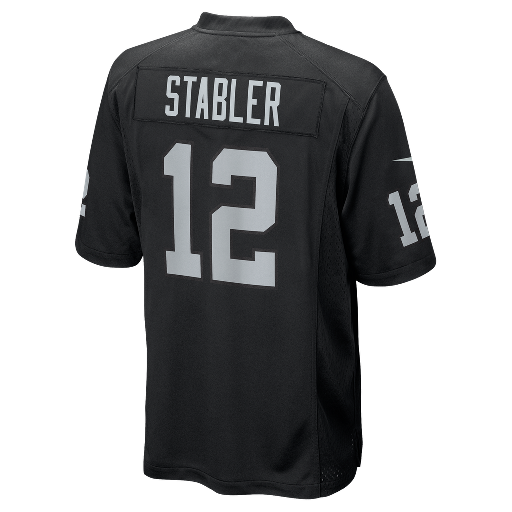 Las Vegas Raiders Ken Stabler Black Game Retired Player Jersey product image 3, provided for visual reference and product