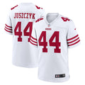 San Francisco 49ers Kyle Juszczyk White Player Game Jersey product image 1, provided for visual reference and product detail