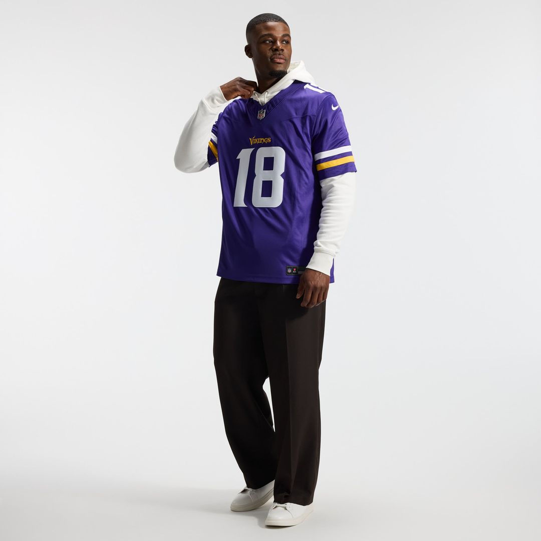 Minnesota Vikings Justin Jefferson White Alternate Vapor F.U.S.E. Stitched Limited Jersey product image 10, provided for
