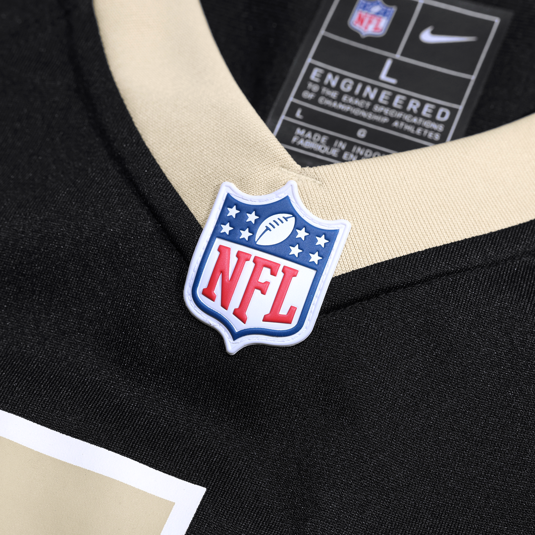 New Orleans Saints Barry Wesley Black Team Game Jersey product image 4, provided for visual reference and product detail