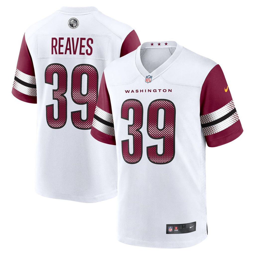 Washington Commanders Jeremy Reaves Burgundy Game Jersey product image 13, provided for visual reference and product detail