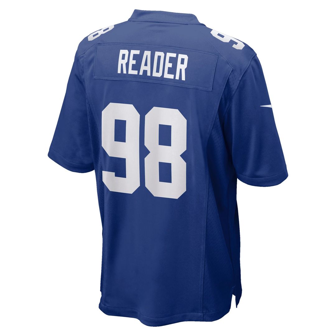 New York Giants D.J. Reader Royal Game Jersey product image 3, provided for visual reference and product detail review