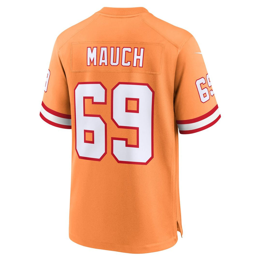 Tampa Bay Buccaneers Cody Mauch Orange Alternate Game Jersey product image 3, provided for visual reference and product