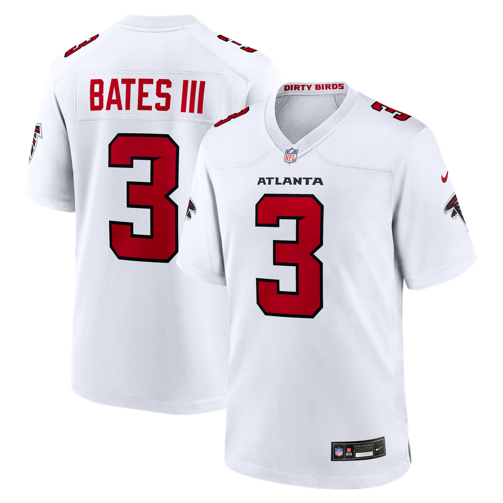 Atlanta Falcons Jessie Bates III White Game Jersey product image 8, provided for visual reference and product detail review