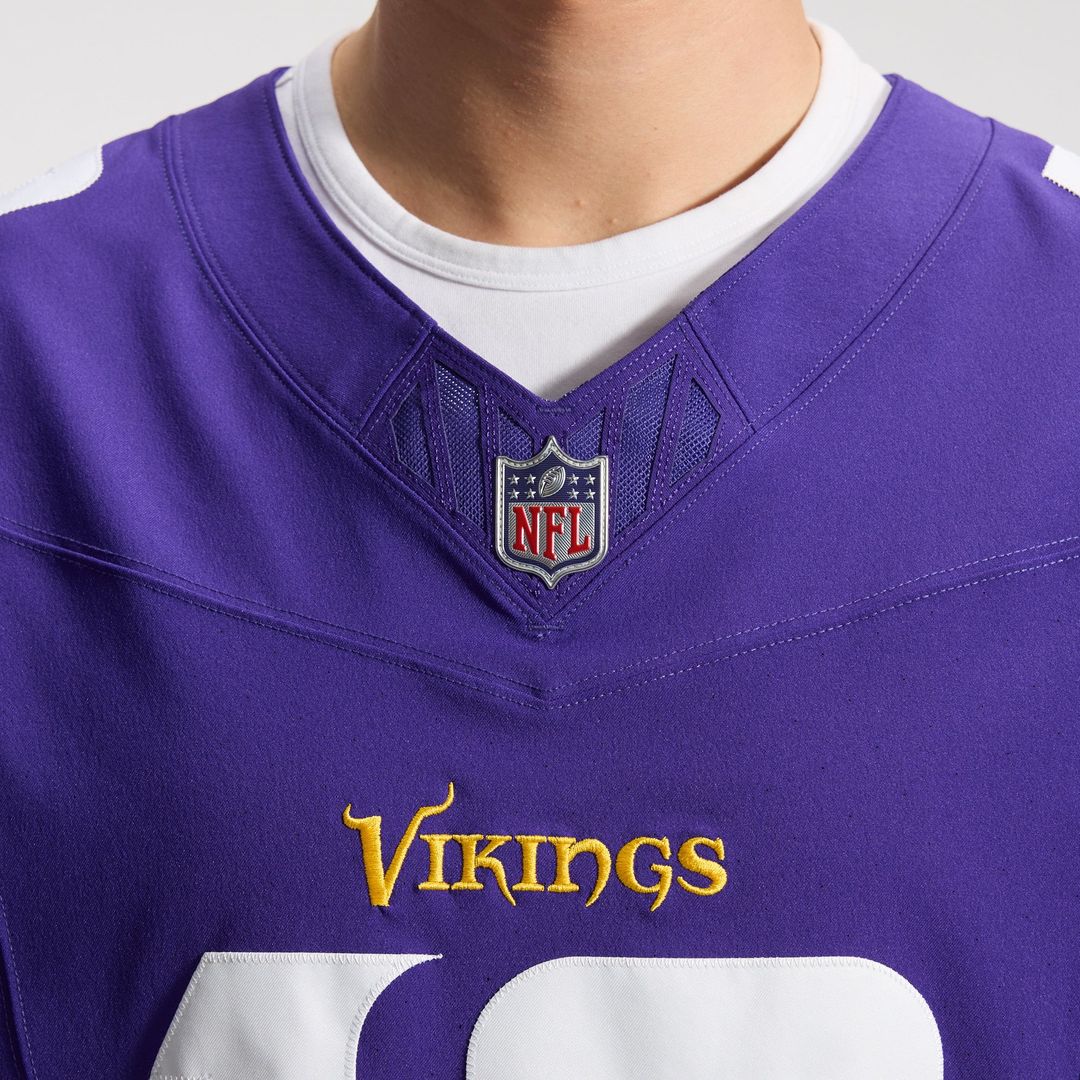 Minnesota Vikings Justin Jefferson Purple Team Vapor F.U.S.E. Elite Jersey product image 9, provided for visual reference