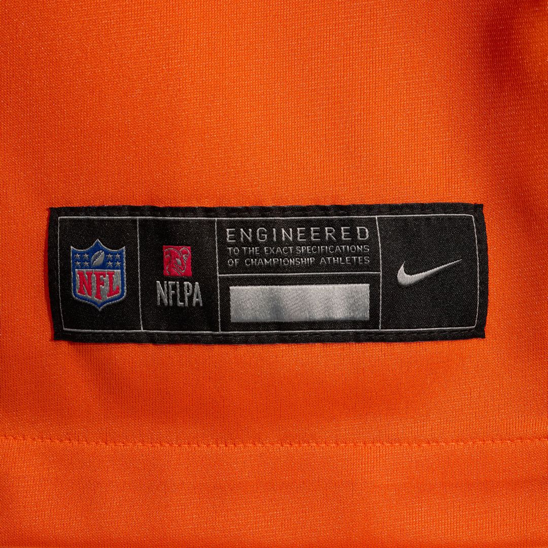 Denver Broncos Tyler Onyedim Orange Game Jersey product image 8, provided for visual reference and product detail review