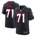 Houston Texans Braden Smith Navy Team Game Jersey product image 1, provided for visual reference and product detail review