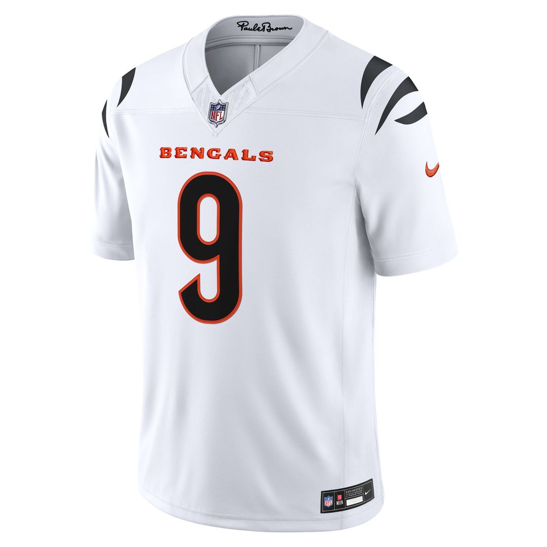 Cincinnati Bengals Joe Burrow Orange Alternate Vapor F.U.S.E. Stitched Limited Jersey product image 21, provided for visual