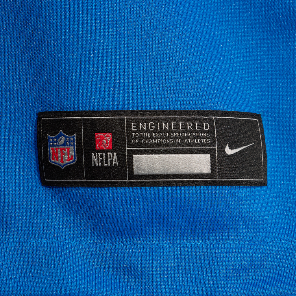 Detroit Lions Rock Ya-Sin Blue Team Game Jersey product image 6, provided for visual reference and product detail review