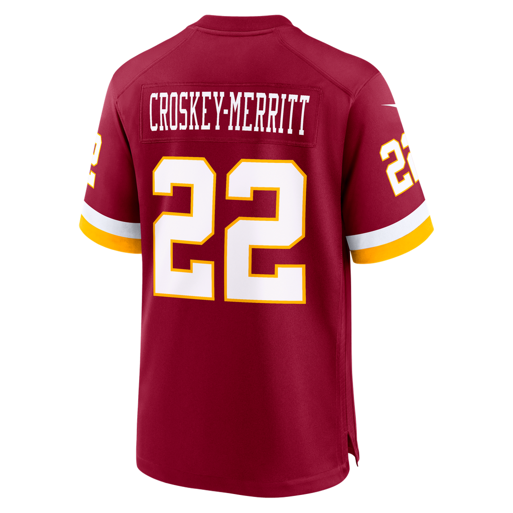 Washington Commanders Jacory Croskey-Merritt Burgundy Game Jersey product image 10, provided for visual reference and