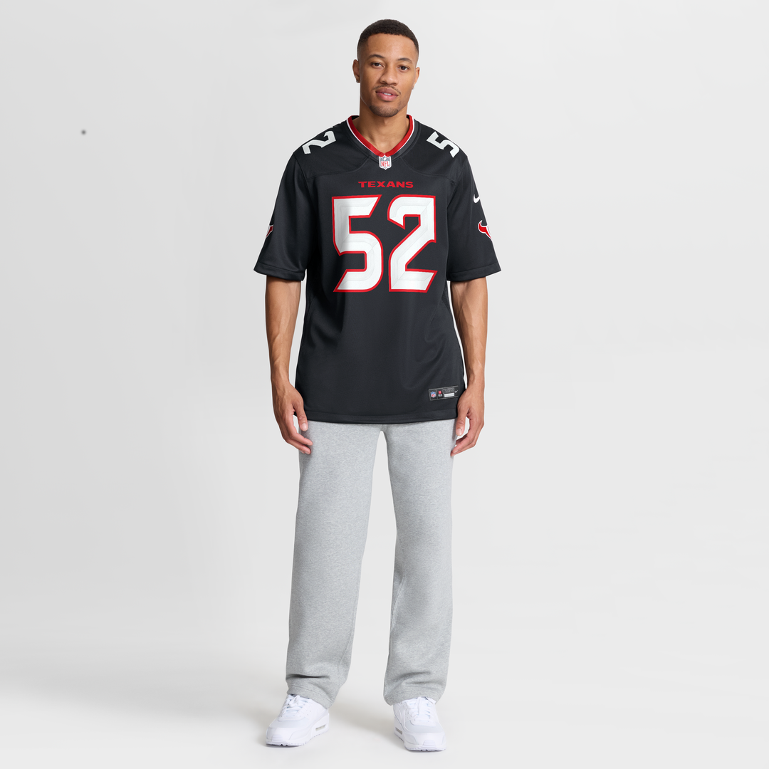 Houston Texans Xavier Thomas Navy Team Game Jersey product image 4, provided for visual reference and product detail review