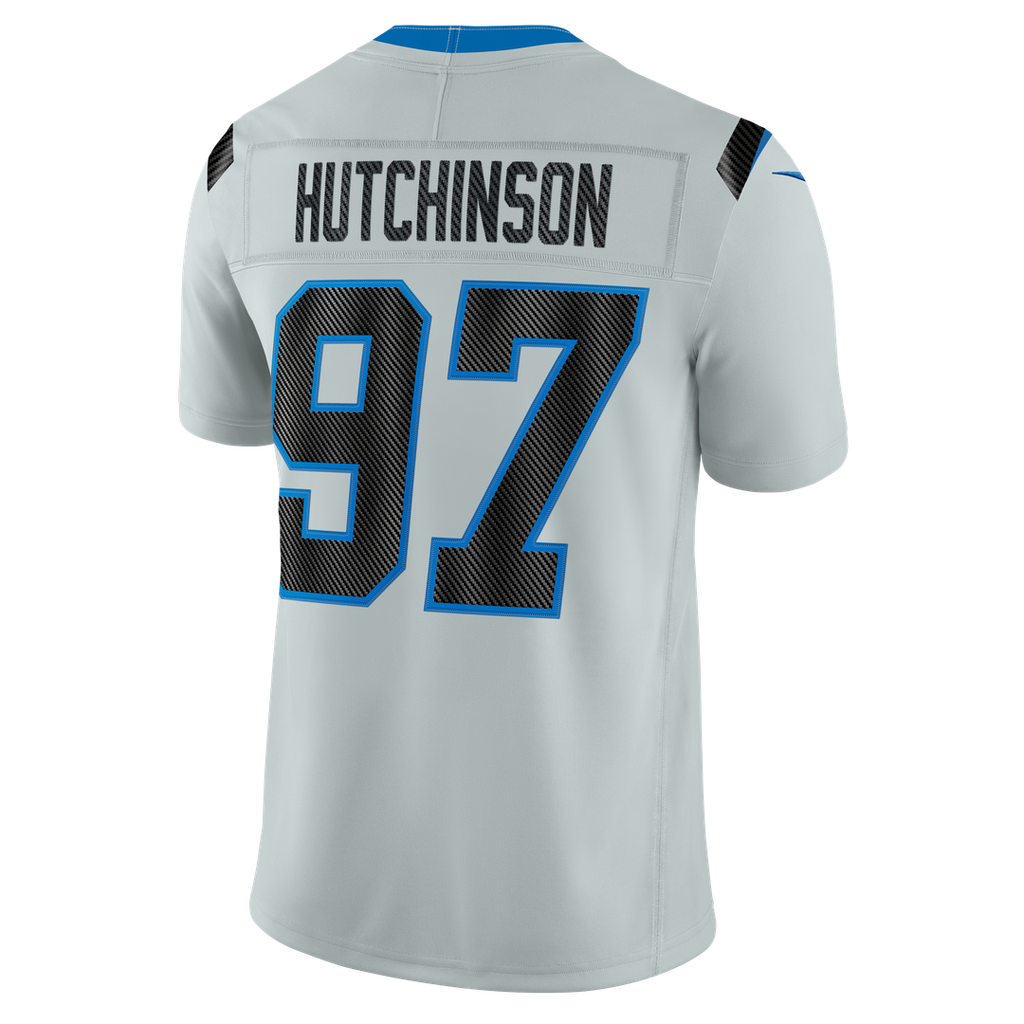 Detroit Lions Aidan Hutchinson Silver 2026 Rivalries Collection Stitched Limited Jersey product image 3, provided for visual