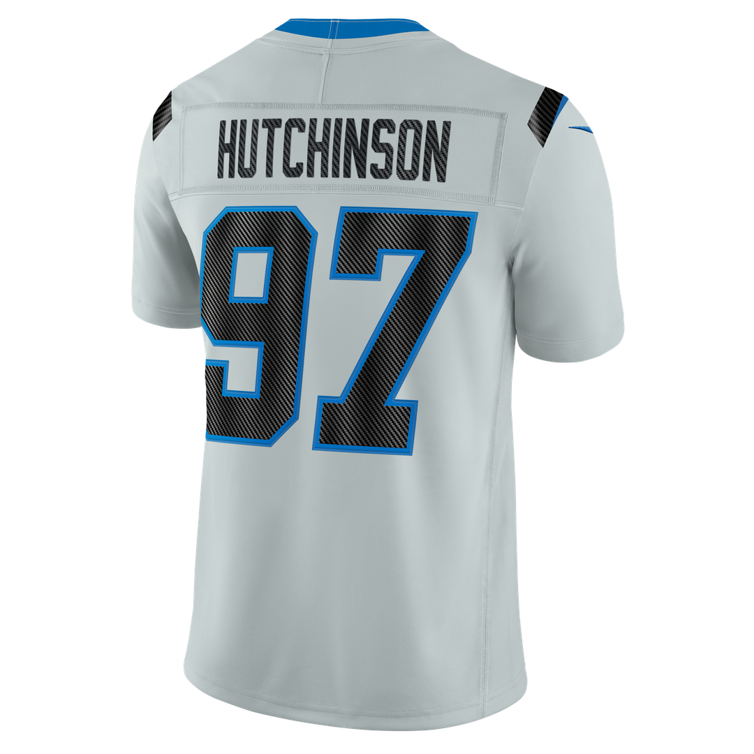 Detroit Lions Aidan Hutchinson Silver 2026 Rivalries Collection Stitched Limited Jersey product image 3, provided for visual