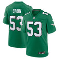 Philadelphia Eagles Zack Baun Kelly Green Alternate Game Jersey product image 1, provided for visual reference and product