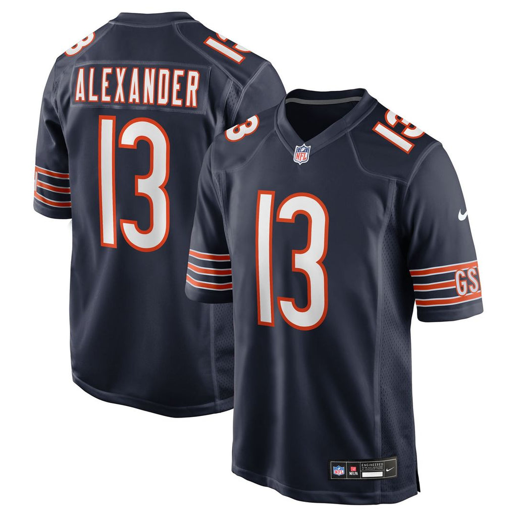 Chicago Bears Maurice Alexander Navy Team Game Jersey product image 1, provided for visual reference and product detail
