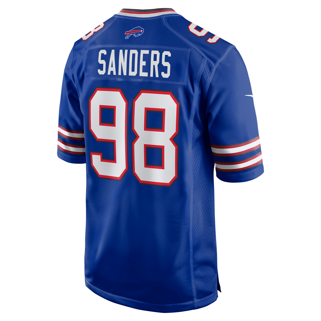 Buffalo Bills T.J. Sanders Royal Team Game Jersey product image 3, provided for visual reference and product detail review