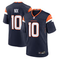 Denver Broncos Bo Nix Navy Alternate Game Jersey product image 1, provided for visual reference and product detail review