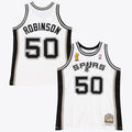 San Antonio Spurs David Robinson 2002 Home Finals Authentic Basketball Jersey - White product image 1, provided for visual