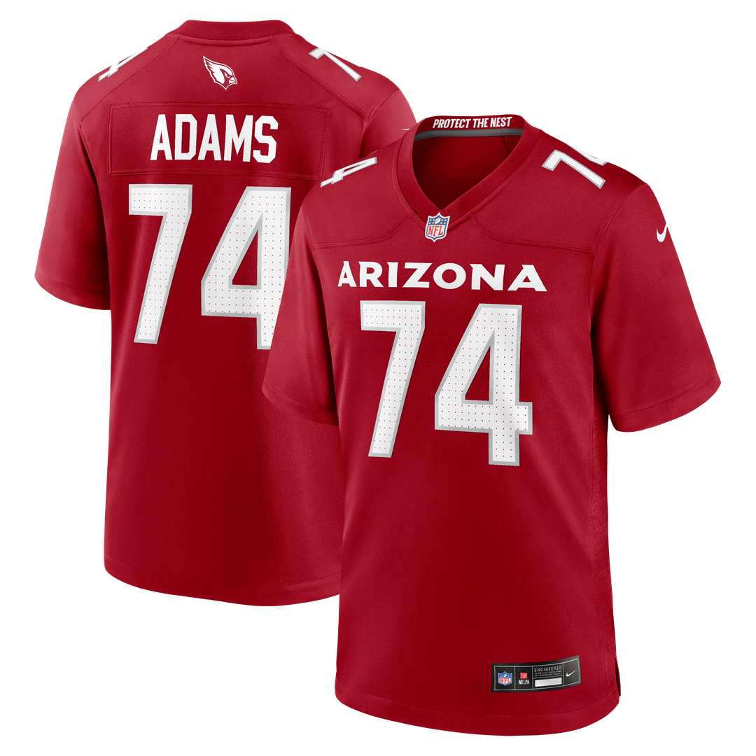 Arizona Cardinals Isaiah Adams Cardinal Team Game Jersey product image 1, provided for visual reference and product detail