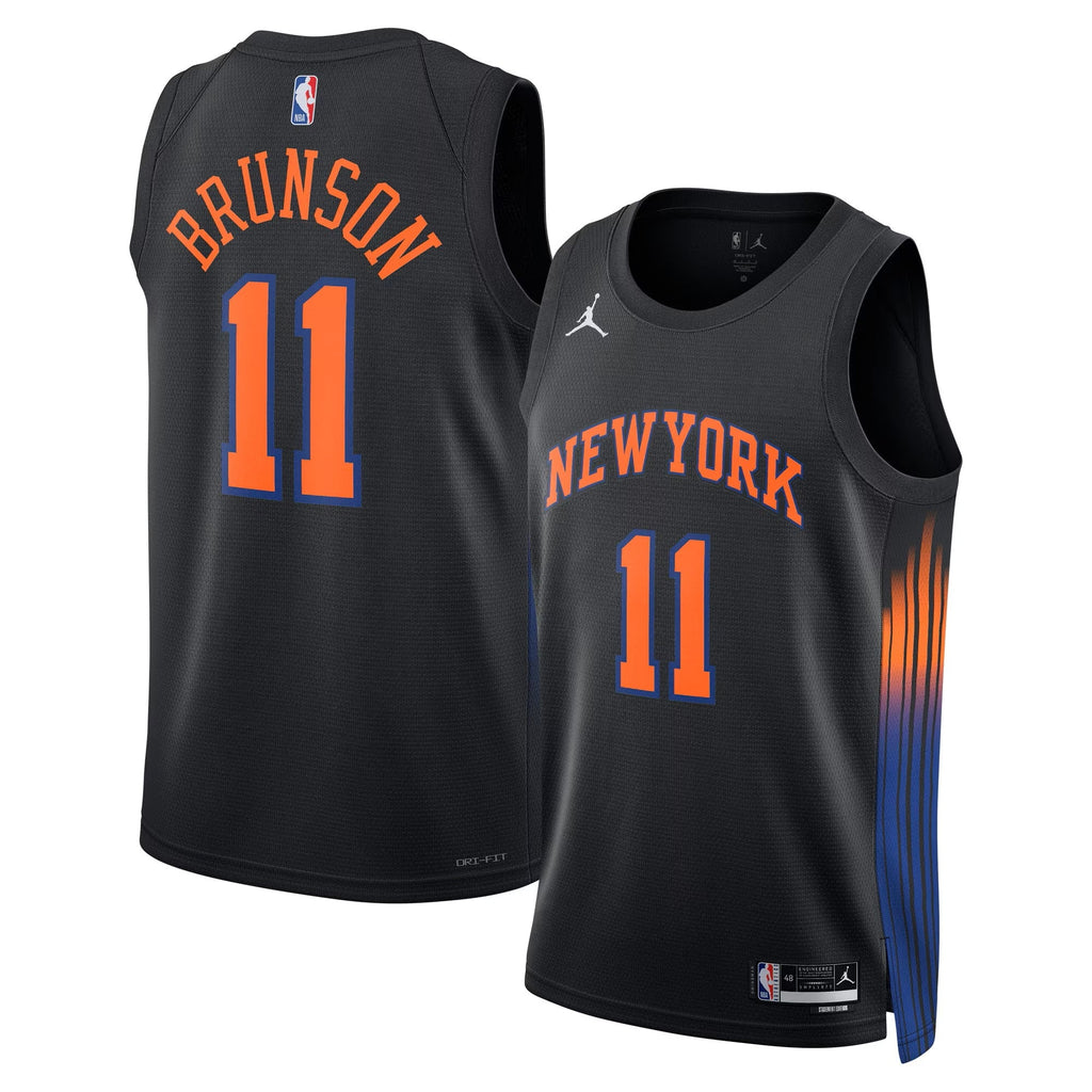 Jalen Brunson New York Knicks Swingman Statement Jersey - Unisex product image 2, provided for visual reference and product