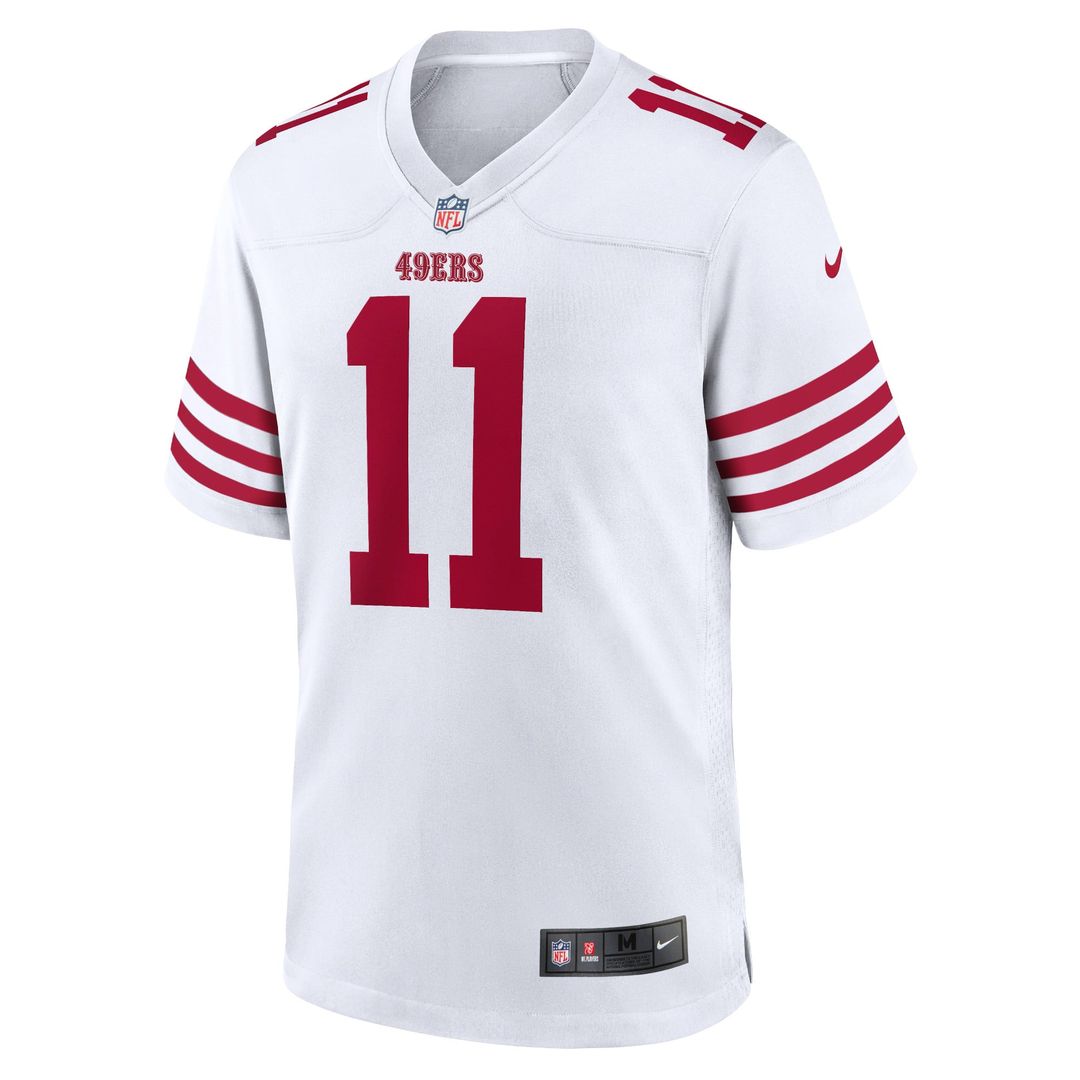 San Francisco 49ers Brandon Aiyuk Scarlet Team Player Game Jersey product image 18, provided for visual reference and